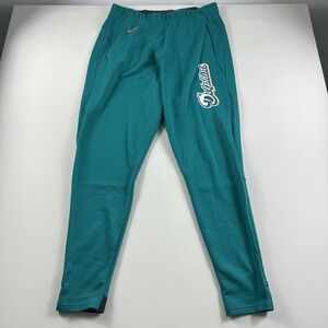 Nike Miami Dolphins Sweatpants Mens XL Joggers On-Field Dri-FIT Zip Pocket Green